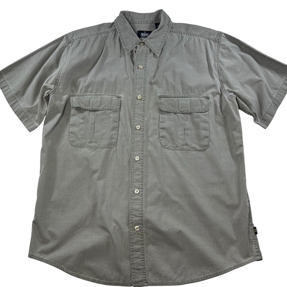 National Geographic Other - National Geographic Travel Collection Mens Large Gray Cotton Utility Shirt SS